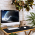 Leather Desk Pad, Non-Slip Desk Protector Mat, Waterproof Desk Blotter for Home Office - Black (31.5×15.7 Inches)