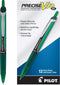Pilot Precise V10 RT Refillable & Retractable Rolling Ball Pens, Bold Point 1 mm, Green, Pack of 12
