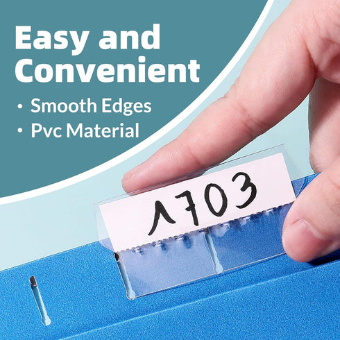 File Folder Labels - SUNEE 100 Sets Hanging File Folder Tabs Labels and Inserts for Folders
