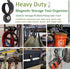 ULIBERMAGNET Heavy Duty Magnetic Storage Hooks, Strong Tool Organizer for Garage, Extension Cord, Hose, Cable, Rope,