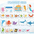 gisgfim Under The Sea Bulletin Board Decoration Set Classroom Sea Animals Cutouts Borders for School Decor Ocean Theme Summer Welcome Bulletin Board Craft Home Door Wall (Our Class is Fin-Tastic) by gisgfim