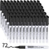 Fine Tip Dry Erase Markers - 72 Pack Black Erasable Markers Bulk for Kids, Adults, Ideal for Classroom, School, Office