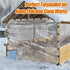 10x12ft 2pcs Grommets Anti-Tear Clear Tarp Waterproof - Windproof Poly Tarpaulin, Heavy Duty Transparent Enclosure