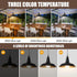 HOJOYRI 1 Pack Black Battery Operated Hanging Outdoor Chandelier, Rechargeable Portable Wireless Pendant Lights