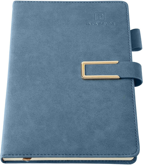 Ruled Journal Notebook, Hardcover Magnetic Clasp Cover, Personal Professional Lined Notebooks, Medium 5.7 x 8.3 inches,