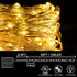 kemooie 2 Packs Solar String Lights, 200 LED 66FT Warm White Fairy Lights with 8 Twinkle Modes, Waterproof for Outdoor,
