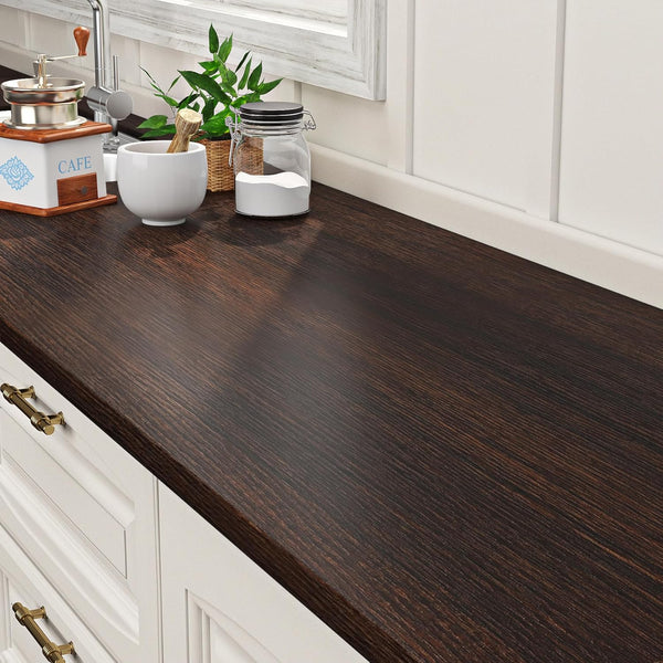 ReWallpaper Brown Wood Contact Paper 17.7x276 Thick Walnut Wood Grain Peel and