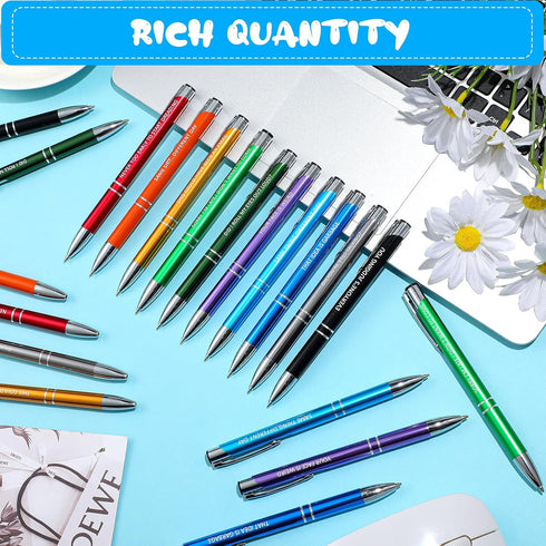 Snarky Office Pens Funny Ballpoint Pens Work Sucks Pen Complaining Quotes Pen Vibrant Negative Passive Pens for Colleague Co-Worker, Black Ink (20 Pieces) by Outus