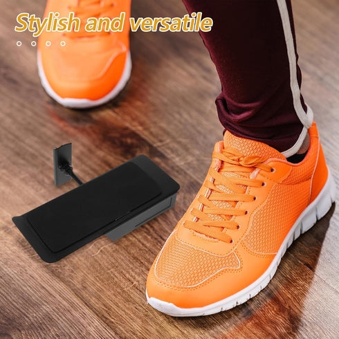ARTIBETTER Wall Mounted Metal Shoe Rack Adjustable Display Shelf Anti-slip Support, Black Retail Sneaker Organizer