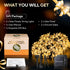 Solar Flower String Lights, 2 Pack 50 LED Waterproof Fairy Lights for Fence, Patio, Yard, Christmas Tree, Garden (Warm