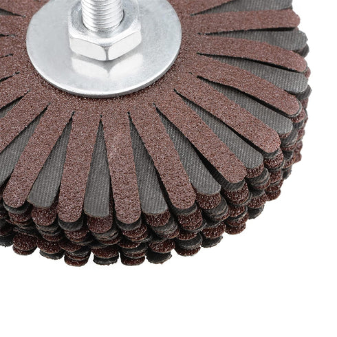 uxcell Abrasive Cloth Flap Wheel Sanding Star Set, 1/4-Inch Shank, 120 Grit & 240 Grit