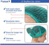ProtectX 100-Pack Green Disposable Hair Nets, Elastic Head Cover for Food Service, Spa Men & Women