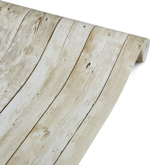 Abyssaly Peel and Stick Wallpaper, 17.71 in X 18 ft Self-Adhesive Removable Wood Decorative Wall