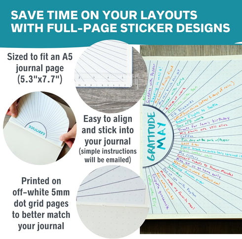 Improve Yourself Planner Stickers Set - 24 Sheets Self-Improvement Sticker Pack for Journals