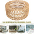 Luxshiny Rattan Lamp Shade, Cylinder Woven Lampshade Boho Lamp Shades Replacement Rustic Ceiling Light Covers for Floor