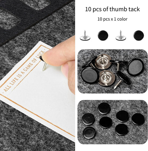 Filmstrip Felt Bulletin Board Self-adhesive Memo Display Pad for Wall - 32.6x21.6cm/13x8.5in with Pins