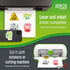 JOYEZA Premium Printable Vinyl Sticker Paper, 25 Sheets Matte White, Waterproof, Inkjet & Laser Printer
