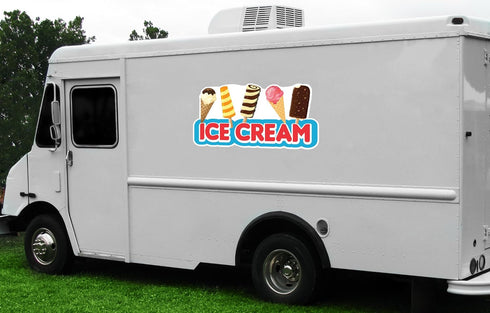 ICE Cream Concession Decal Sign 16" for Cart Trailer Stand Sticker Equipment
