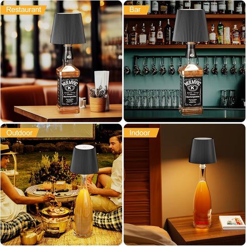 2026 3 Wireless Bottle Lamp, LED Wine Bottle Lamp with Stopper, New Color Rechargeable Wine Bottle Lights for Home Bars
