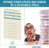 Qilery 50 Pcs Employee File Folders, 9.5 x 11.75 Inches, No Expansion Employee Record File Jacket for HR Management