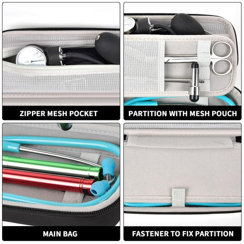 3M Stethoscope Case Compatible with Littmann Classic III/ Lightweight II S.E/ MDF Acoustica Deluxe Stethoscopes, Mesh