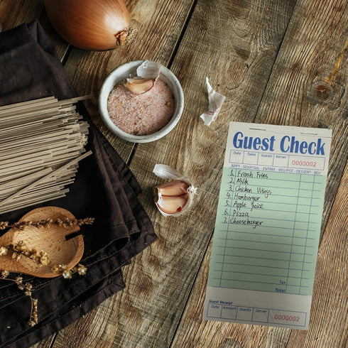 6 Pack, 300 Guest Check Books Guest Checks for Servers, Server Note Pads, Waitress Accessories Writing Pad, Thick