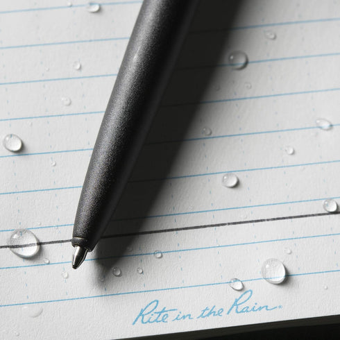 Rite in the Rain Weatherproof Clicker Pen, Black Metal, Black Ink (No. 97)