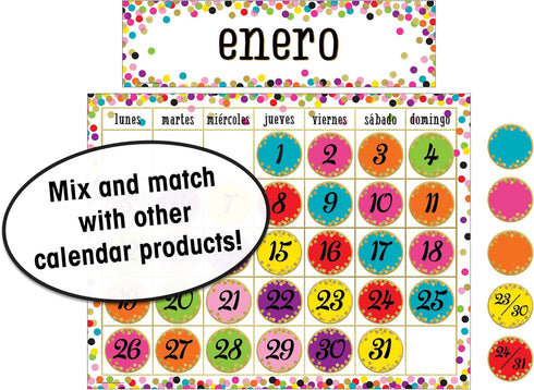 Teacher Confetti Colorful Calendar Days (TCR8731)