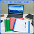 Teling 48 Pcs Clear Front Report Covers with Prongs, Plastic Presentation Folders for School, Multicolor
