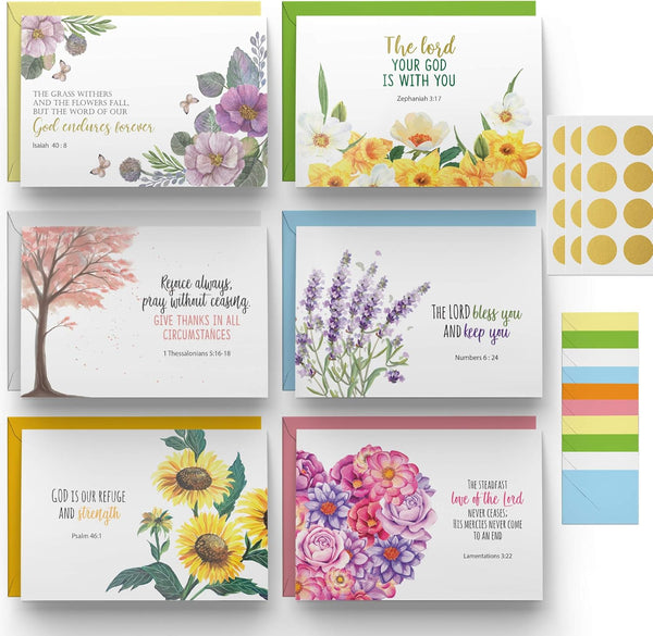 Dessie 60 Inspirational Christian Greeting Cards 4x6. 6 Bible Verse Cards. Encouragement