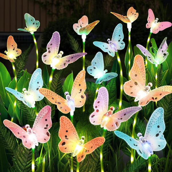 Weepong Solar Lights Outdoor Decorations Waterproof Newest Solar Garden Lights with Glowing