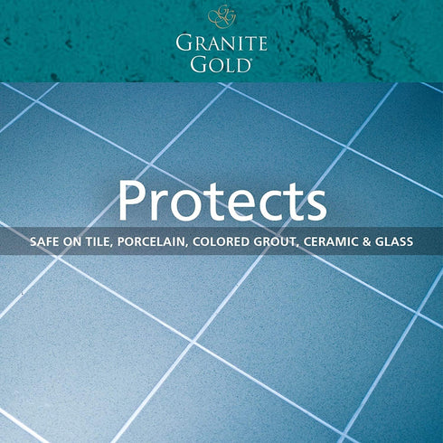 24 Granite Gold Grout Cleaner Spray with Brush for Stone, Ceramic, Glass & Colored Grout, Ounce
