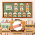 Back to School Birthday Bulletin Board Set, Groovy Class Stickers for School Classroom Calendar Decor, 53Pcs