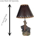 12 Inch Urbalabs Brown Rustic Rustic Accent Western End Table Standing Table Lamp Shade Farmhouse Nightstands Living