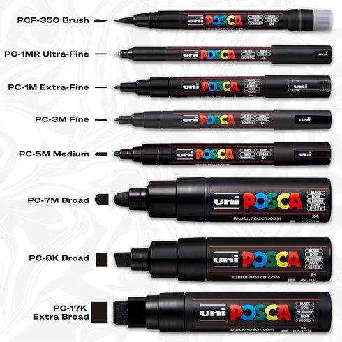 Uni Posca Marker 1MR in Silver, Art Supplies, Fabric Paint, Paint Pen