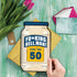 50th 50 50th Funny Birthday Card, Year Old Gifts for Him Her, Birthday Decorations Men,Mayonnaise, Food Pun, Vegan
