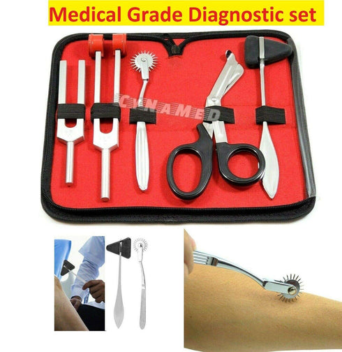 5 Hammer Set 128 512. 7.5 New Piece Student Diagnostic Kit - Reflex Taylor and Tuning Fork C and C Includes Wartenberg