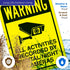 10x7 Inches, 55 Warning All Activities Recorded by Night Vision Cameras Sign, mil Thick HDPS (high Density