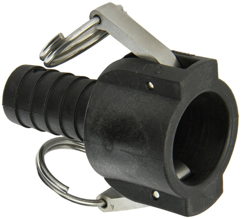 Dixon Valve PPC100 Polypropylene Type C Cam and Groove Fitting, 1" Socket x 1" Hose ID