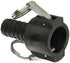 Dixon Valve PPC100 Polypropylene Type C Cam and Groove Fitting, 1" Socket x 1" Hose ID