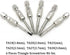 NGe Triangle Screwdriver Bit Set, 6 Pieces, 2 Inch Length, 1/4 Hex Shank, TA18, TA20, TA23, TA25, TA27, TA30