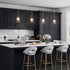 KSANA Pendant Lights Kitchen Island, Gold Seeded Glass Pendant Light Fixtures, Modern Adjustable Hanging Pendant