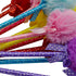 Maydahui 12 PCS Cute Kawaii Pom Pom Ballpoint Pens, Fluffy Ball Pens with Bowknot Polka Dot Blue Gel Ink for School