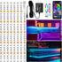 LAFULIT 8 PCS RGB Under Cabinet Lights Kit, App and Remote Control