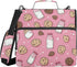 Fisyme Cookies Cute Milk Bottles Zipper Binder 3 Ring with Zipper and Shoulder