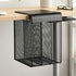 Safco Onyx Hanging Desktop Organizer with 3 Vertical Trays for Under-Desk Storage