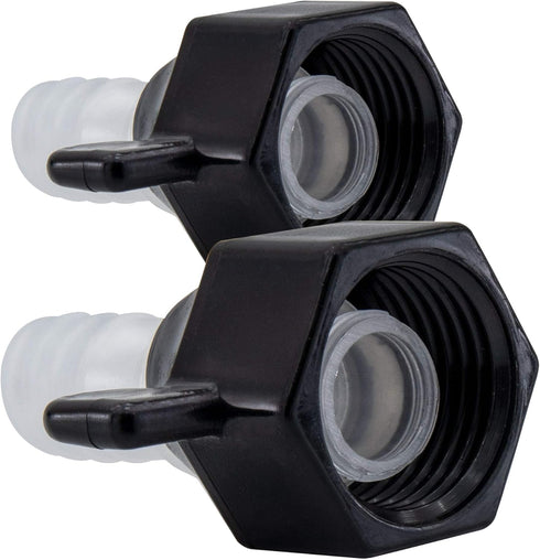 RV Plumbing Fitting, 1/2" Swivel to 1/2" Barb, Barb Straight Wingnut Swivel Adapter, 2-Pack