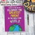 NobleWorks Jumbo Happy Father's Day Card (8.5 x 11 Inch) - Funny Cartoons, Dad Humor Greeting Notecard - Greatest Parent