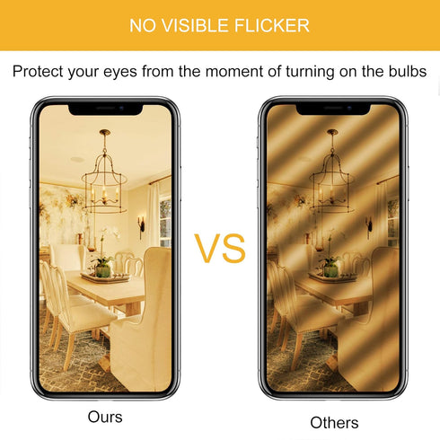 Dimmable Bulb 2700K White,E12 Bulb 60W Bulb Shape,C35 Bulb Glass,600LM,6 Pack Cotanic Candelabra LED Warm Base Ceiling