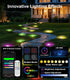 50Ft Permanent Outdoor Ground Lights Smart Color Changing, Pathway Christmas Lights Waterproof, Walkway Lighting